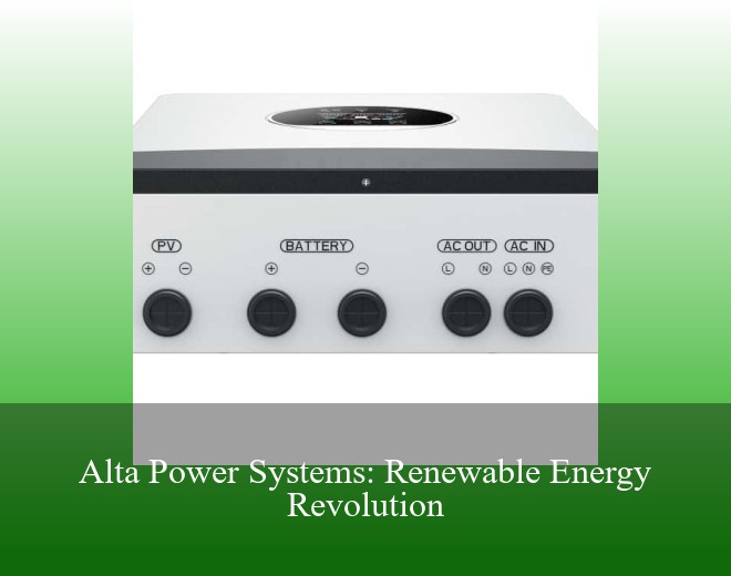 Alta Power Systems: Renewable Energy Revolution